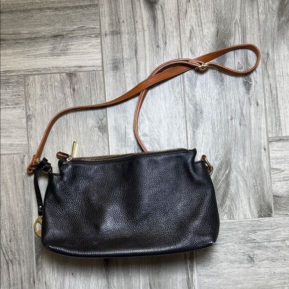 Valentina Black and Tan Crossbody Bag - Picture 5 of 11